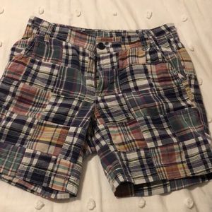 J.Crew madras print shorts